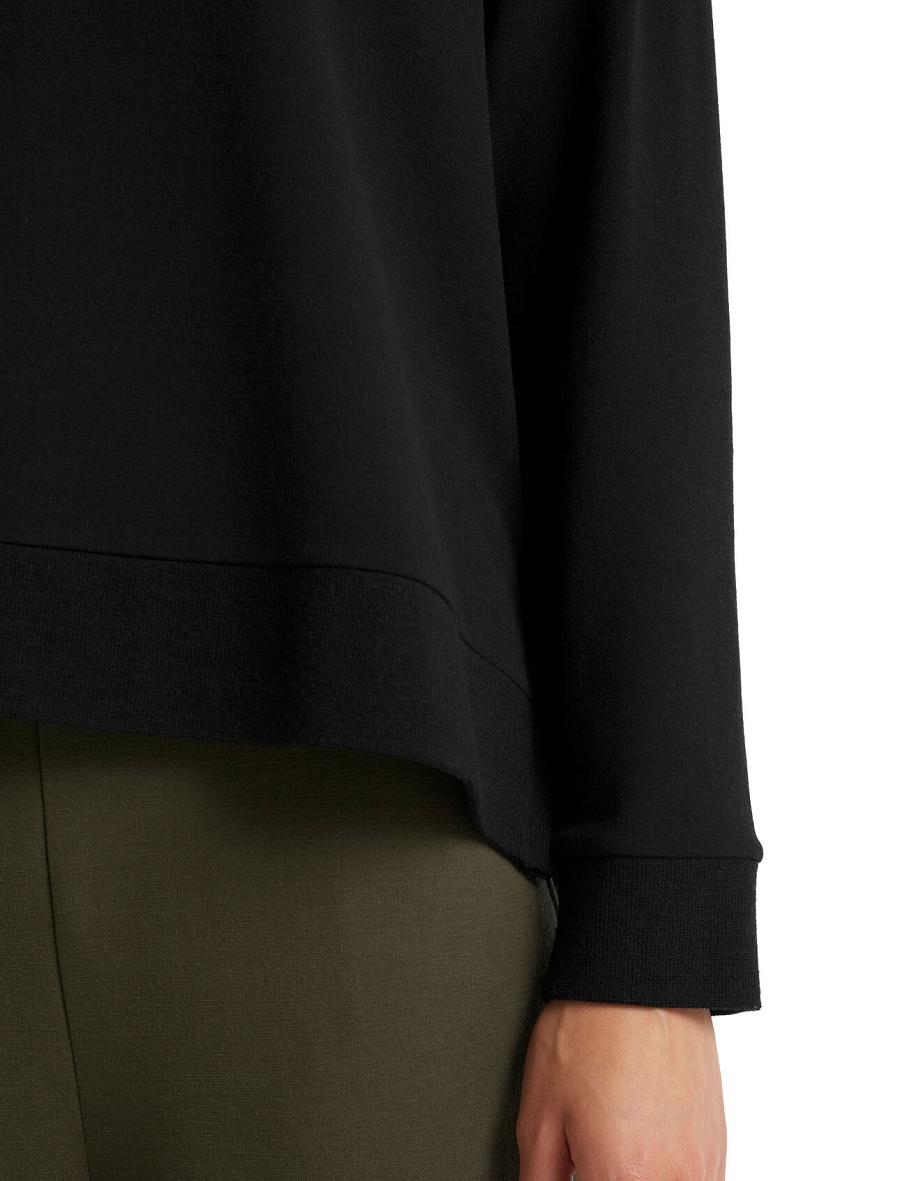 Black Women's Icebreaker RealFleece™ Merino Dalston Long Sleeve Sweatshirts | USA 1614FDNM